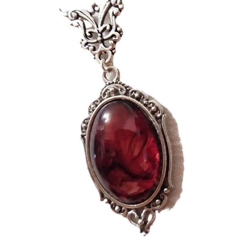Wholesale Vintage Red Quartz Crystal Necklace